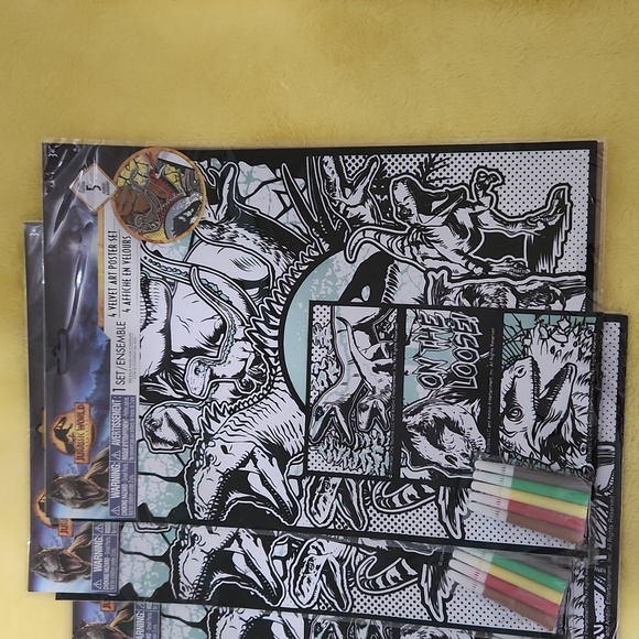 JURASSIC PARK FOUR IN ONE POSTER BOARDS WITH MARKERS. - Picture 7 of 7